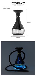 Cachimba Electrónica Recargable con Luz LED - Pipa de Shisha Premium para Bar, Accesorios para Cachimba <span class=keywords><strong>y</strong></span> Carbón - Product Image 6
