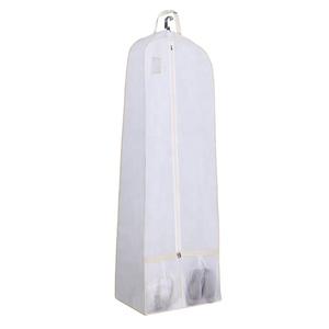 Free Sample Mergeboon Custom <b>Weeding</b> Gown Dress Garment <b>Bags</b> with Pockets Long Dresses Dust Covers RPET - Product Image 1