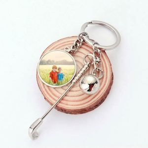 Porte-clés photo de club de golf DIY, personnalisable avec logo, supports vierges pour sublimation, pour cadeau sportif professionnel, supports métalliques pour porte-clés de golf - Product Image 3
