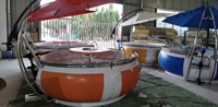 Bateau électrique BBQ QIQU Leisure Round Donut pour location en site touristique, 8 personnes
