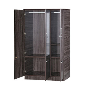 Armario de madera contrachapada de roble blanco/oscuro con almacenamiento amplio al por mayor con espejo de maquillaje lateral para dormitorio, villa, muebles de dormitorio - Product Image 2