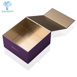 Luxury Custom Logo Elegant Book Shape Hard Flip Top Holographic Purple <b>Black</b> Magnetic <b>Gift</b> <b>Box</b> - Product Image 6
