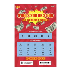 Secure Prints Scratch Card Lotto Ten Million Prize Digital Printing Winning Number Scratch off Card Ticket Lottery - Product Image 4