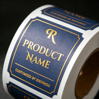 Étiquettes autocollantes en vinyle doré de luxe, forme personnalisée, résistantes aux UV, imperméables, résistantes à la chaleur, adhésif puissant, logo code-barres