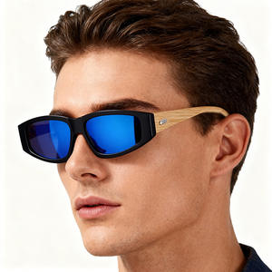 Lunettes de soleil Conchen pour femmes, monture étroite, verres PC noirs, protection UV400, design polygonal tendance pour les voyages et la conduite - Product Image 4