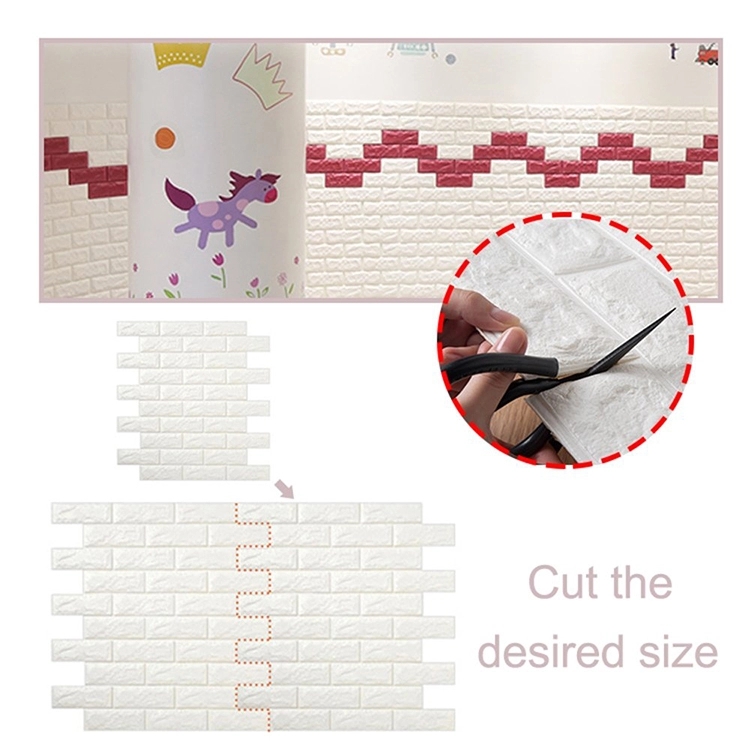 Self Adhesive 3D Foam Brick Decorative Foam Wall Sticker Roll For Living Room Decor