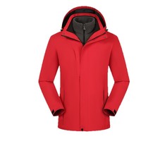 Veste polaire coupe-vent imperméable respirante avec doublure intérieure amovible, épaisse, pour l'extérieur, hiver, streetwear, couleur unie, OEM