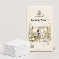 Feuilles de lessive en papier pour linge frais, Fabricant OEM, Vente en gros, Marque privée