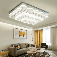 Lampes de plafond modernes, vente chaude, luminaire de luxe nordique pour salon, lampe de plafond en cristal, nouvelle décoration
