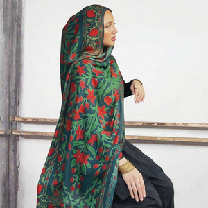 Hijab pour femmes en modal 100% avec imprimé floral numérique, taille standard 180 cm, toutes saisons - Product Image 3