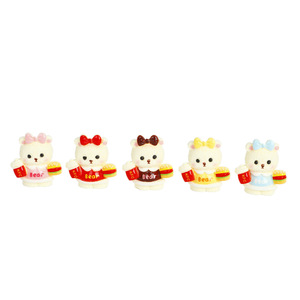 Ourson en résine créatif DIY Rainbow Candy, jouet en peluche, forme d'animal de dessin animé KFC, ornement de bureau, pendentif porte-clés - Product Image 5