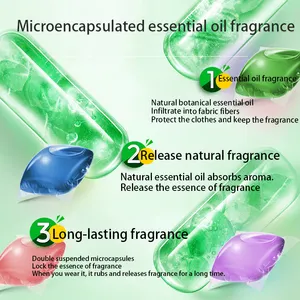 3 en 1 3d 8g 8 fois la concentration 99% élimination profonde des taches capsule de lavage écologique dosettes de détergent à lessive