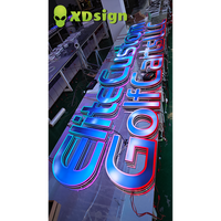 Lettres lumineuses 3D LED personnalisées à changement de couleur RGB rapide, étanches IPX7, pour publicité extérieure, éclairage commercial