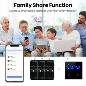 Termostato da Parete WiFi RKHK <span class=keywords><strong>Homekit</strong></span> 1-4 Gang con Dimmer e Controllo RF per Riscaldamento a Pavimento, Programmabile - Product Image 5