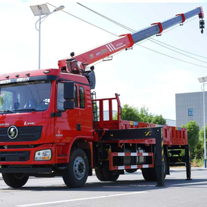รถบรรทุกขนส่งสินค้าขนาด 4x2 6x4 แบบตู้ทึบกว้าง รถบรรทุกพื้นเรียบ เกียร์ธรรมดา ติดตั้งเครนแบบยืดหดได้ รถยก - Product Image 6