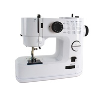 Machine à coudre surjeteuse domestique à double aiguille et double fil, 40 motifs de points, mini machine à coudre électrique