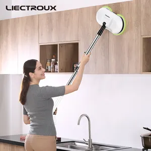 LIECTROUX-fregona eléctrica de tubo telescópico extensible con mango, F528A, para limpieza del hogar