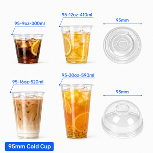Professional 95mm 16oz PET <b>Plastic</b> <b>Cup</b> Round Disposable PET Cold <b>Drink</b> <b>Cup</b> For Beverage Store Use - Product Image 5