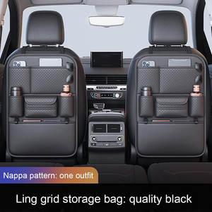 CHEGES Organisateur de siège arrière multifonctionnel grande capacité en cuir PU et ABS pour voiture, sac de rangement suspendu pour dossier de siège arrière - Product Image 4