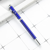 5-en-1 pointeur Laser rouge antenne télescopique rétractable lampe de poche LED stylo à bille boîtier en métal-outil d'enseignement Logo stylo