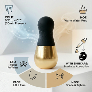 Op maat gemaakte bulkbestelling roestvrijstalen ijsroller voor gezichtsmassage, voor gezicht, ogen, neus & lichaam - Product Image 2
