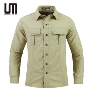 Liu Ming nouvel an 2025 printemps automne mode hommes décontracté à manches longues grande taille 5XL hauts chemises Cargo - Product Image 1