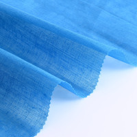 Tissu léger en popeline de polyester 100% teint uni pour vêtements de travail et uniformes