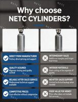 Bouteilles de gaz CO2 en aluminium NETC 13,4 L haute pression avec certificat CE/DOT, meilleure offre d'usine, certifiées TPED