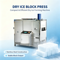 Machine à blocs de glace sèche en acier inoxydable, machine de formage de briques de glace sèche à haute densité CO2, machine à glace sèche pour les entreprises