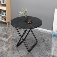 Moderner Klappbarer Massivholz Runder Esstisch 2-Sitzer für Apartment Outdoor-Stand Wohnzimmer Esszimmer Möbel