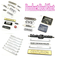 Placas de Metal de Seguridad de Lujo Vintage Personalizadas de Alta Calidad con Logotipo en Relieve para Etiquetas de Equipaje y Bolsos, Color/Tamaño Personalizado
