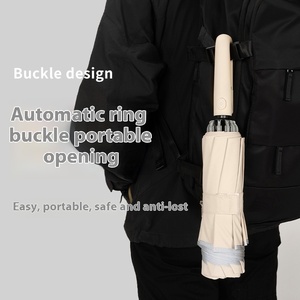 <span class=keywords><strong>Parapluie</strong></span> Automatique pour Hommes avec Anneau de Crochet Inversé Agrandi, Protection Solaire pour Étudiants, École - <span class=keywords><strong>Meilleur</strong></span> <span class=keywords><strong>Parapluie</strong></span> Pliant - Product Image 2