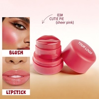 Vente flash - Rouge à lèvres et blush 2 en 1 - 8 couleurs - Marque privée - Texture soyeuse et légère - Haute pigmentation - Crème blush