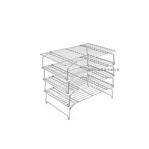 Stainless Steel Cooling Rack 3 Tier Foldable Baking Rack For Cake Cookie Bread Oven Safe Food Contact - Product Image 2
