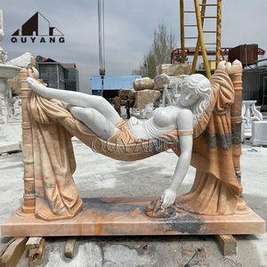 QUYANG décoration de jardin sculpté à la main taille réelle pierre naturelle marbre <span class=keywords><strong>aphrodite</strong></span> Statue vénus Sculpture - Product Image 3