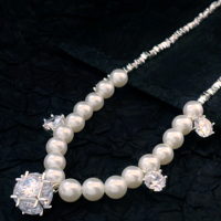 Collier ras du cou en imitation perle, design moderne, bijoux fantaisie, collier réglable, collier de luxe, collier en imitation perle