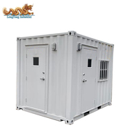 Bureau modulaire portable de 10 pieds avec panneaux sandwich en laine de roche de qualité supérieure pour l'insonorisation et l'isolation thermique