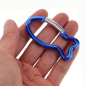 Custom Logo Portable Fish Shaped Aluminum Carabiner Keychain <b>Spring</b> <b>Clip</b> for Trade Show Giveaways - Product Image 5