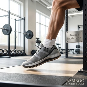 Calzini alla Caviglia Traspiranti e Antibatterici con Logo Personalizzato, Calzini Sportivi in Fibra di Bambù Invisibili per <span class=keywords><strong>Uomo</strong></span>, per Corsa e Fitness - Product Image 2