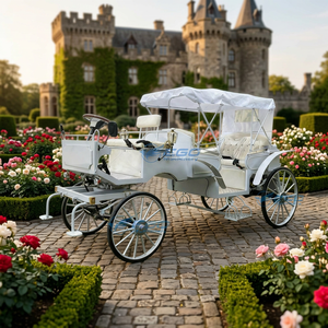 Nouvelle Conception – Carrosse Électrique Entièrement Blanc pour 6 Passagers, Deux Rangs de Sièges, Personnalisable, Idéal pour Cérémonies de Mariage et Parades Scéniques - Product Image 1