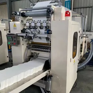 Automatic 3 Lines Facial Cleansing Tissue Machine Embossing System Scented Tissue Machine