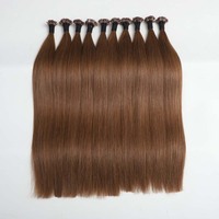 Extensions de cheveux humains en gros, double tirage, cheveux russes bruts, cuticules intactes, Remy, kératine, pointes en U plates, pointes en I, pointes en K, qualité supérieure