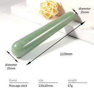 Bastoncino per Massaggio Gua Sha in Giada Naturale da 11cm, Energia Curativa, Bilanciamento dei <span class=keywords><strong>Chakra</strong></span>, Cura del Viso, Terapia SPA, Bellezza, Uso Domestico, Regalo - Product Image 2