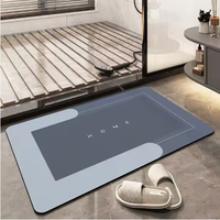 Tapis de cuisine de luxe CR, tapis de salle de bain en boue de diatomée, antidérapant, anti-huile (lot de 2 pièces)