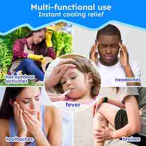 Parches para la fiebre para niños, 22 unidades, reductor de fiebre, almohadillas refrescantes para bebés, parche de gel refrescante para la fiebre, alivio del dolor de cabeza, 4.7 x 2 pulgadas - Product Image 4