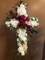 Croix de fleurs artificielles personnalisable de haute qualité pour la Pologne, décoration de cercueil pour cimetière Zaduszki, hommage aux proches