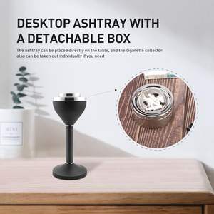 Cendrier Extérieur pour Patio, de Cendrier pour Fumeurs Commerciaux en Métal Cendriers à Cigares Conteneur avec Couvercle. - Product Image 6