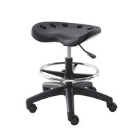 Tabouret de laboratoire en PU réglable en hauteur fabriqué en Chine pour les médecins, les infirmières, les étudiants, design industriel pour l'école et l'hôpital