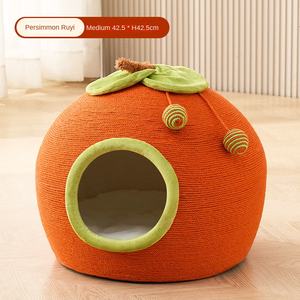 Cama para Gatos de Invierno Totalmente Cerrada, Tipo Domo de Sisal, Resistente a Arañazos, para Uso en Interiores - Product Image 6