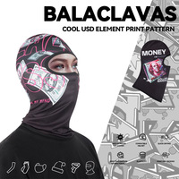 Cagoule de cyclisme de haute qualité avec motif dollar pour la protection solaire estivale, idéale pour les fêtes, l'usage quotidien, la pêche et les sports de plein air